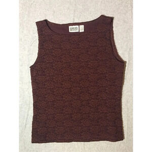 Womens Chico’s Top Size 1 Small Purple Lace Tank Top Vintage Casual Classic